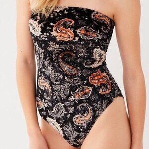Urban Outfitters Out from Under Velvet Paisley Bodysuit